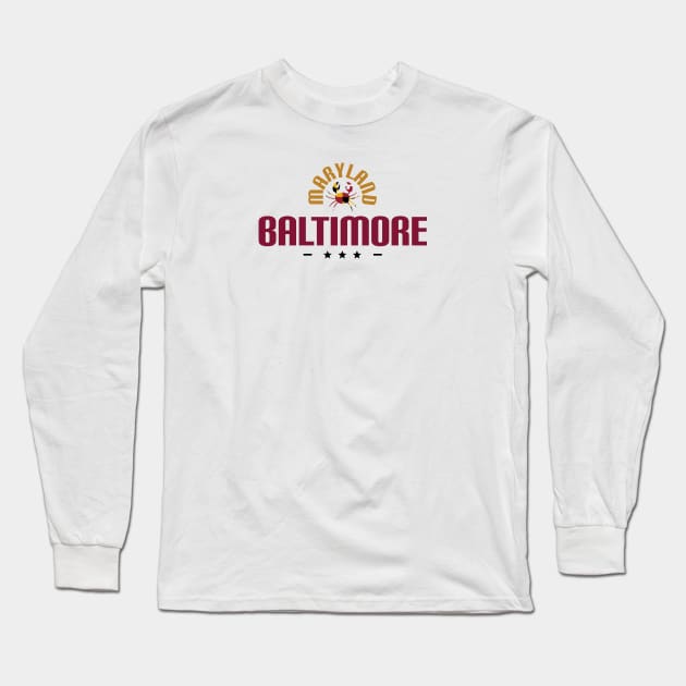 Maryland Baltimore Famous Long Sleeve T-Shirt by notami